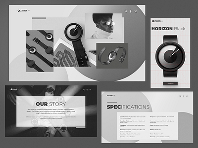 ZIIIRO Horizontal Black Promo Site - Gallery, Story & Specs animation app branding design graphic design illustration logo minimalism motion graphics typography ui ux vector