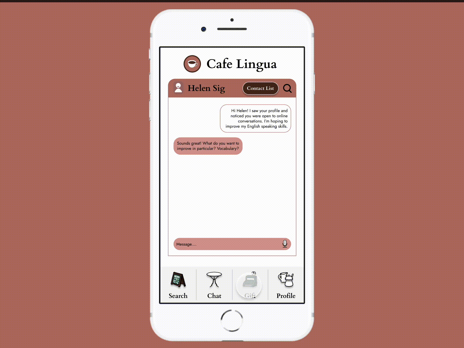 Cafe Lingua - Pay and Log Out