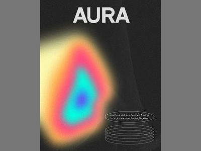 AURA Poster design gradient graphic design poster ui