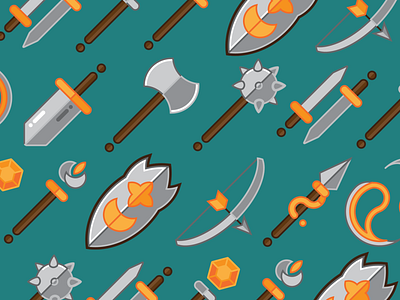 Choose Your Weapon art design flat graphic design icon illustrator logo role play game rpg