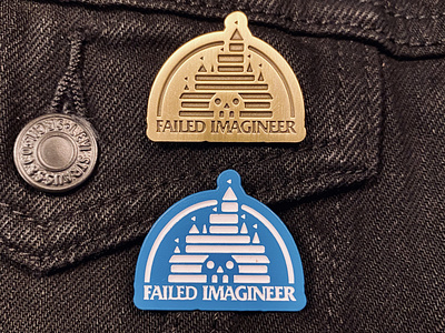 Failed Imagineer Pin castle disney enamelpin failed imagineer skull