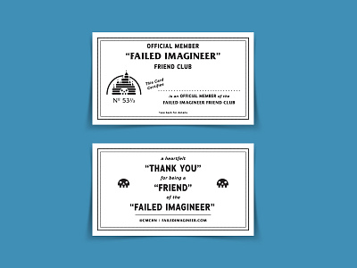 Failed Imagineer Membership Card failed imagineer membership card