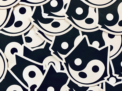 Yin Yang Felix - Sticker felix the cat sticker stickers