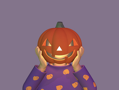 Mr Pumpkin 3d 🎃 3d halloween illustration pumpkin spooky