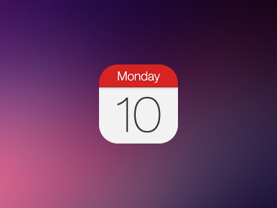 iOS 7 Calendar Icon : Reimagined calendar flat icon ios ios 7 ios7 monday