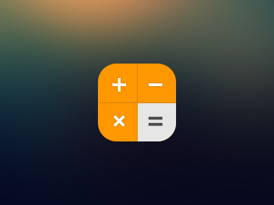 iOS 7 Calculator Icon : Reimagined calculator flat icon ios ios 7 ios7 orange