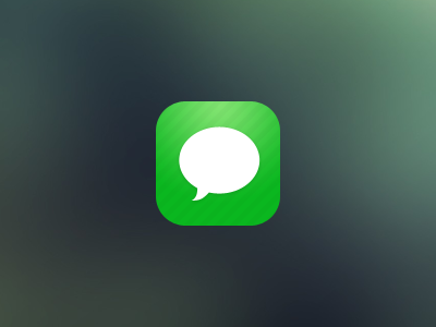 iOS 7 Messages Icon : Reimagined bubble chat flat green icon ios ios 7 ios7 messages talk