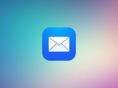 iOS 7 Mail Icon : Reimagined blue email flat gradient icon ios ios 7 ios7 mail