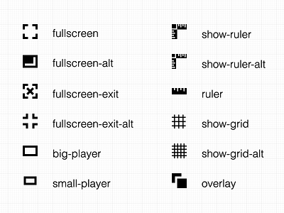 Pixel Perfect Control Icons control fullscreen grid icon icons pixels ruler shapes