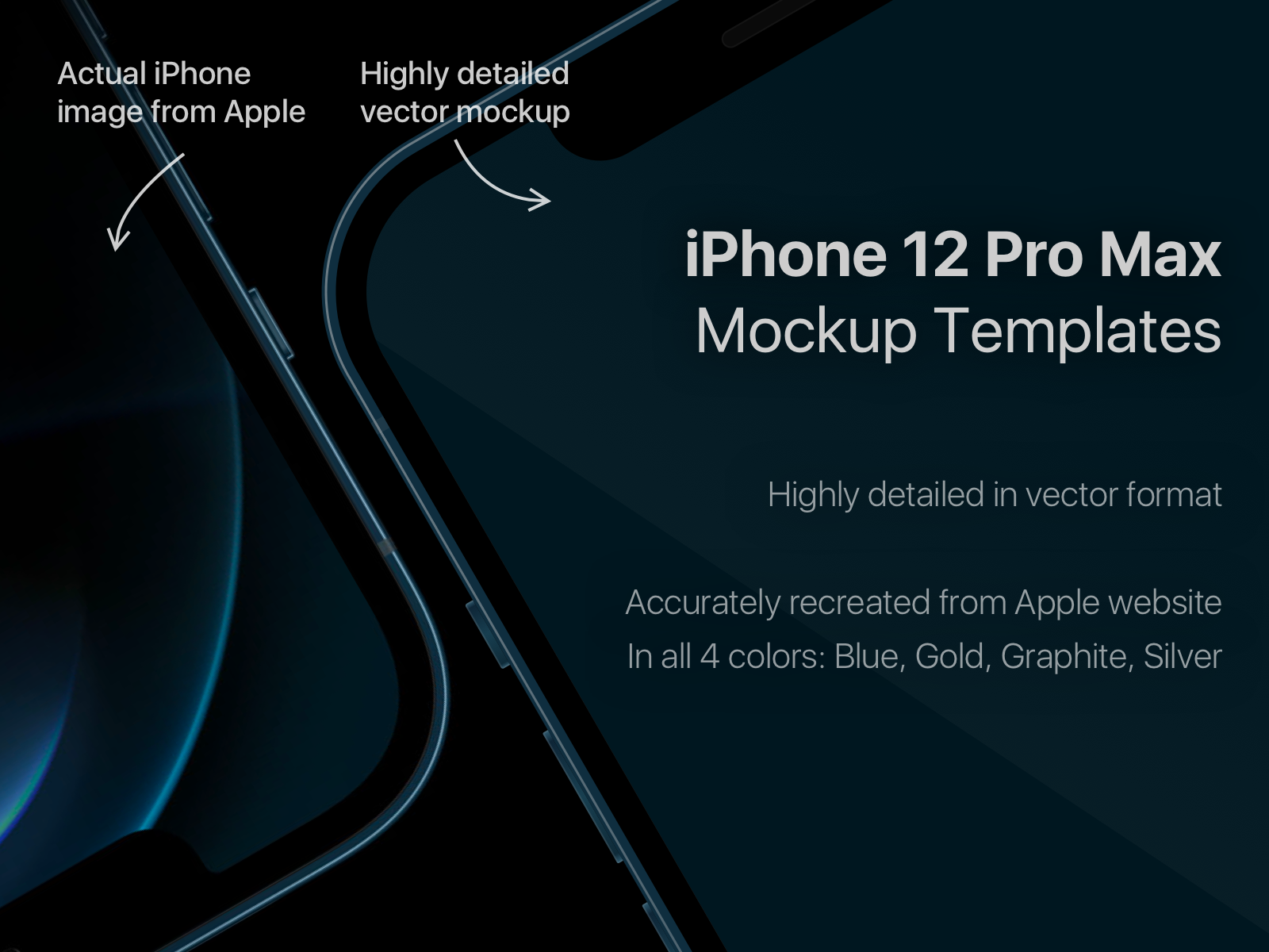 Download Apple iPhone 12 Pro Max Vector Sketch Mockup Template ...