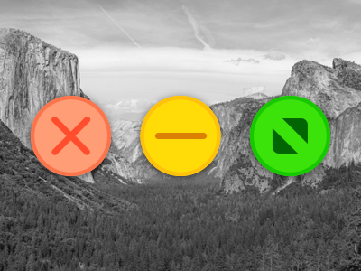 Mac OS X Yosemite Close Minimize Maximize Buttons by Min Ming Lo on