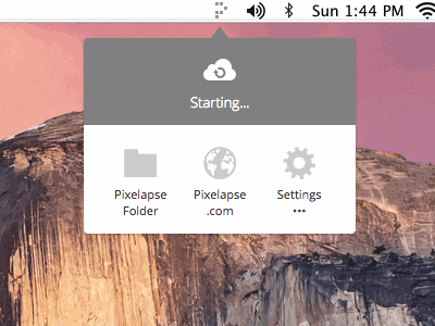 Pixelapse Sync Mac App Animation pixelapse sync mac app osx gif animation dropdown progress clean