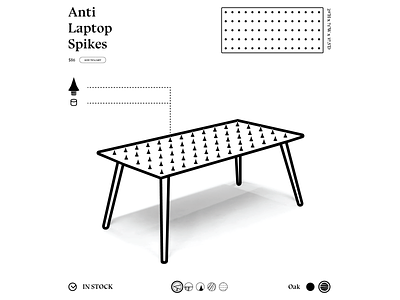 Anti-Laptop Table black black white clean design flat furniture icon illustration illustrator minimal type typography ui ux vector web website