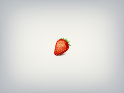 Strawberry berry green icon red strawberry