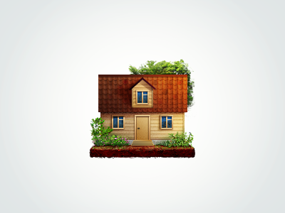 House icon bush door ground home house icon tile tree window