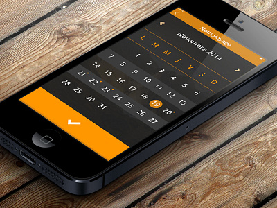 Calendar App app calendar design interface iphone travel ui ux
