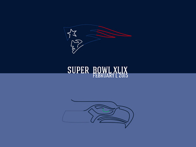 Super Bowl XLIX - Icons icon illustration line logo new england patriots seahawks seattle sport super bowl superbowl