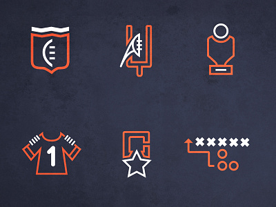 Football Icons football icon icons line outline touchdown vector