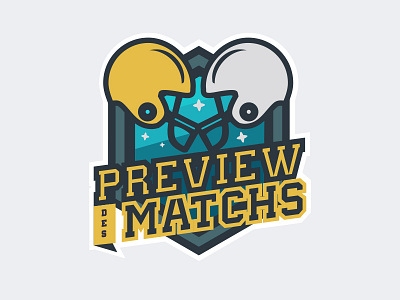 TDA Preview Matchs - Logotype design football illustration line logo logotype patch retro sport vector