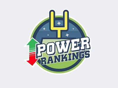 TDA Power Ranking - Logotype design field football illustration line logo logotype patch power ranking sport vector