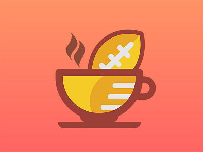 Football & Breakfast badge breakfast coffee football icon logo logotype red