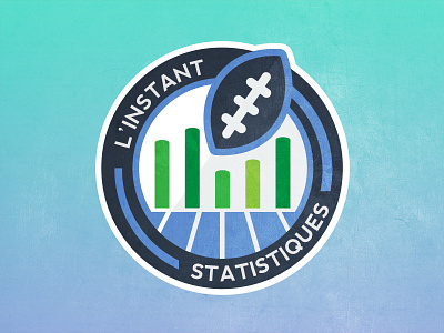 "Instant stats" - Logotype badge chart football icon logo logotype statistics