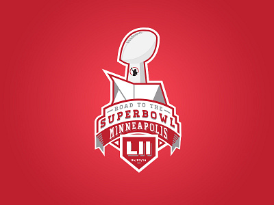 Logotype - Road to the Super Bowl LII design football illustration logo logotype sport logo typography
