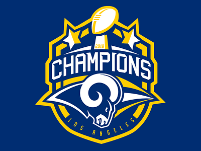 Los Angeles Rams - Logotype branding design football illustration line logo logo sport logotype patch sport vector