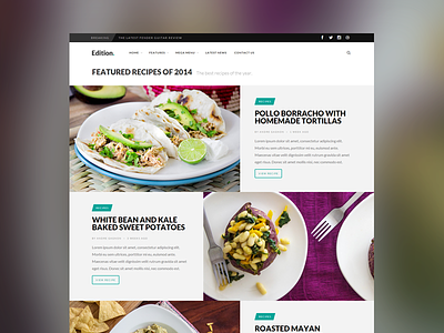 Edition Roundup Page minimal news posts theme web design webdesign website wordpress
