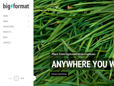 BigFormat Wordpress Theme minimal photography theme web design website wordpress