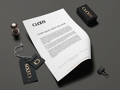 Clexis Identity Mockup branding clexis clothing dynamite identity label logo tag tonico