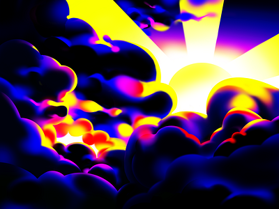 Sunset abstract blue cloud clouds digital art digital illustration illustration landscape landscape illustration red skyline sunny sunrise sunset sunsets yellow