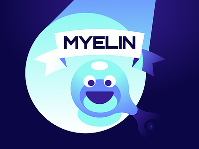 Myelin abstract art blue character concept concept art digital art game illustration minimal myelin