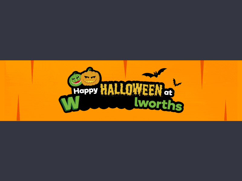 Woolworths Happy Halloween Animation animation halloween halloween design halloween party illustration ui uidesign uxui woolworths