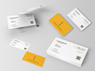 MyiButler Business Card brand identity business card graphic design mockup