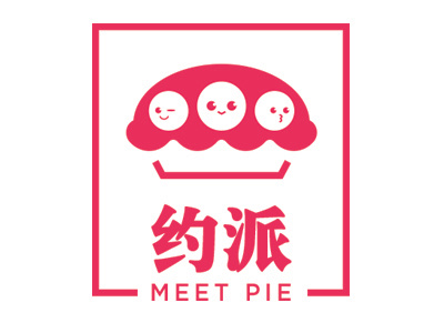 Meet Pie Logo design icon illustration logo