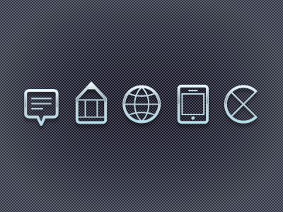 Pictograms for the digital studio website design icon icons pictogram silver ui vector web