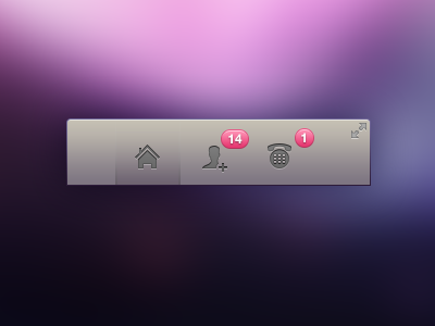 Tiny icon set, notification badges and title bar style