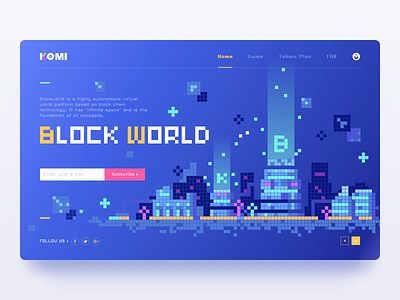 Block chain_Web city komi pixel ui web