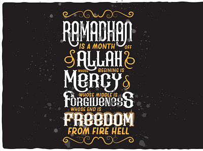 Ramadan Month graphic design quote