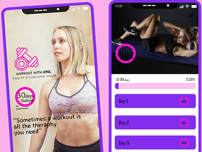 Workout App app branding design icon ui ux