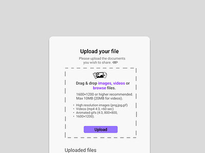 Daily UI Day 32, File Upload