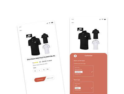 Daily UI Day 33, Customize product app design ui ux