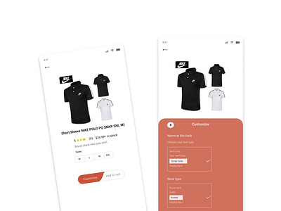 Daily UI Day 33, Customize product