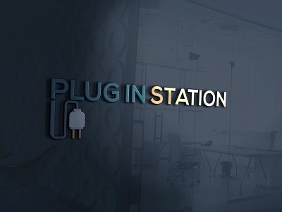 plug in station brand identity creative logo illustration logo design logo maker luxury logo minimalistic logo modern logo professional logo typography