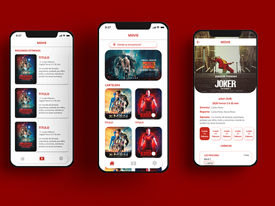 App-movie app branding design graphic design minimal ui ux