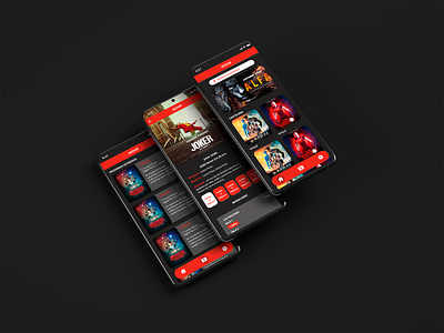 App-Movie- Black app branding design graphic design minimal ui ux