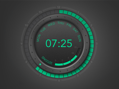 Alarmix (Launched) alarm clock alarm control snooze control time control time progress time setter time wheel