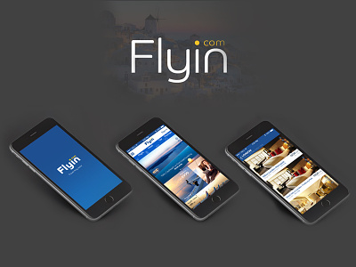 Mobile App | Flyin.com blue creative app flyin gallery home page mobile app mobile app home redesign mobile app result search travel ui ux