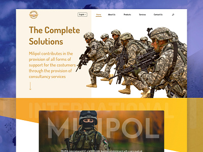 Home Page | Mili Pol | Weapons colour full design e commerce e commerce home page redesign ui design ui ux weapons web design website design yellow